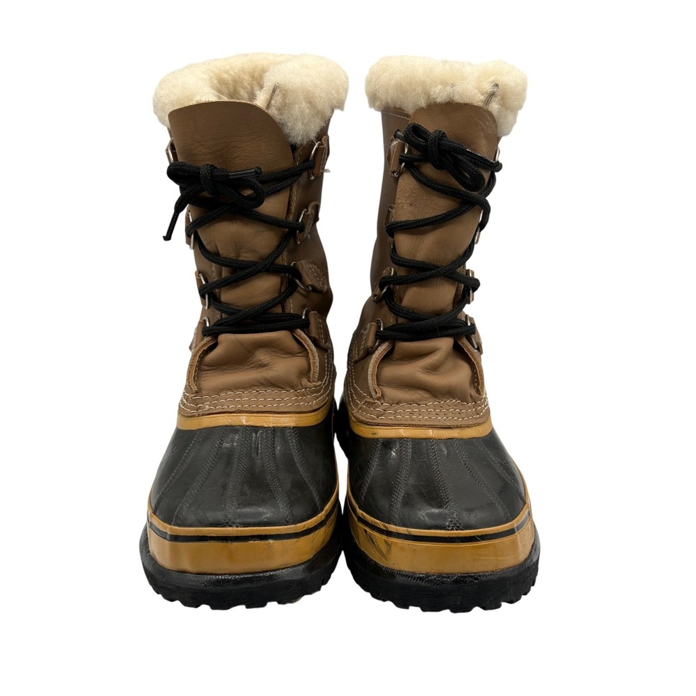 Sorel Caribou Boots Womens Brown‎ Good Waterproof Leather Winter Snow Duck Boots